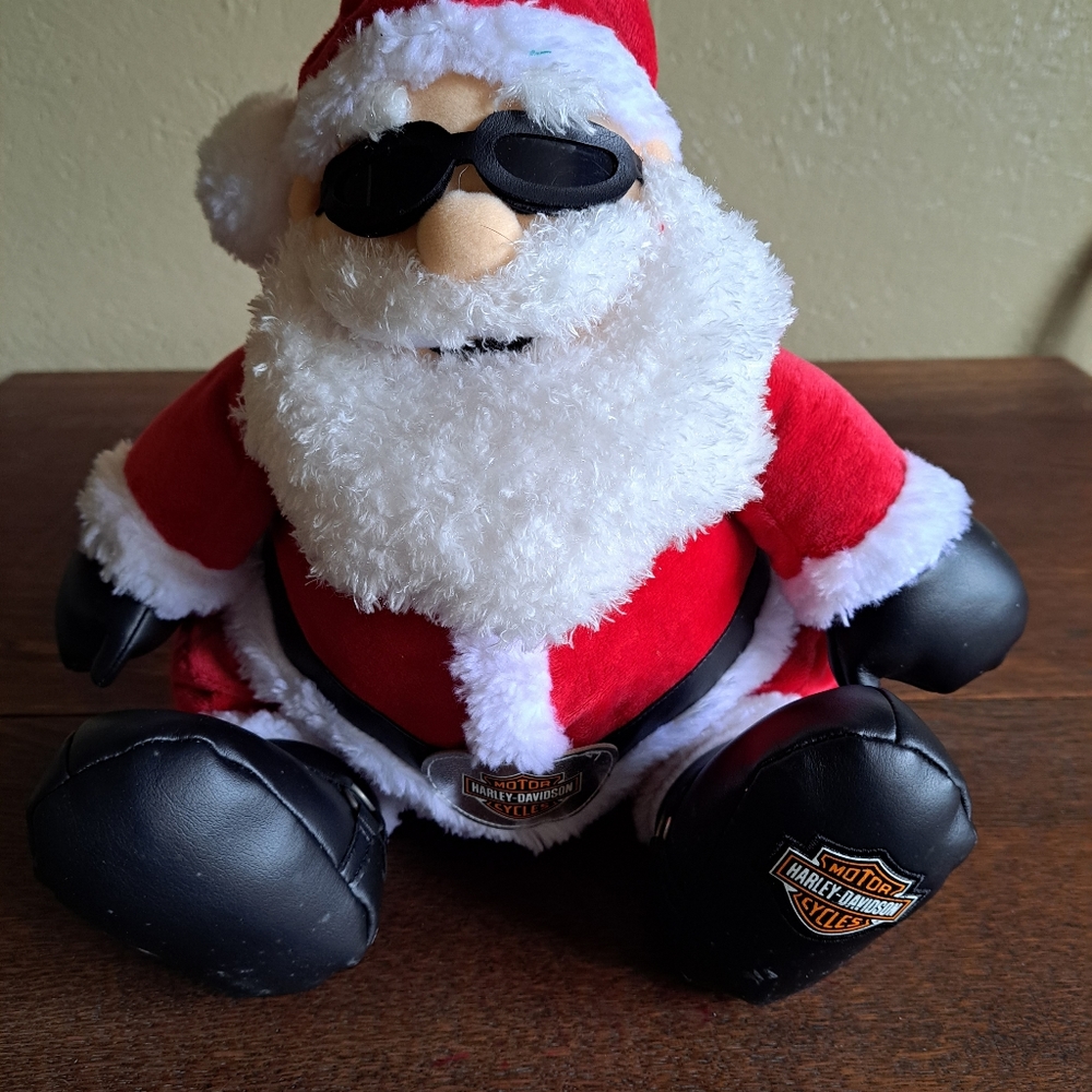Harley Davidson Santa plush sitting